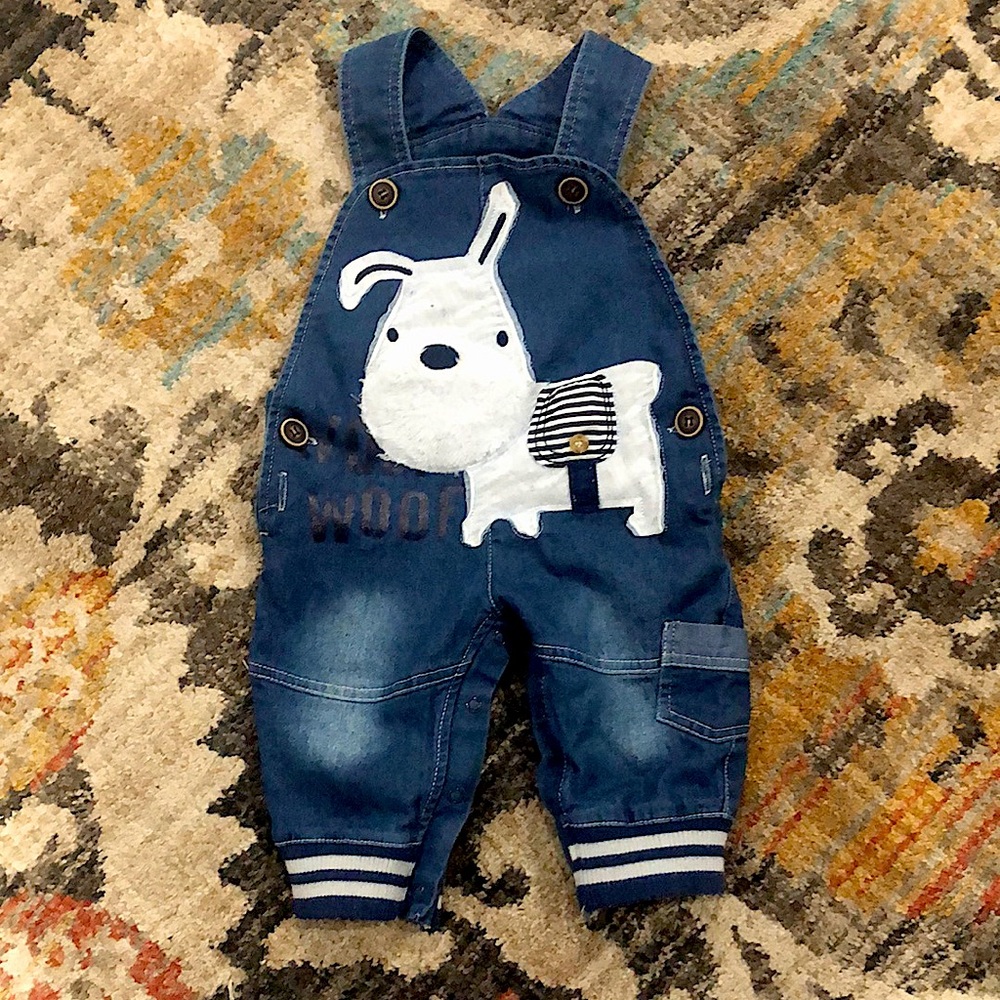 6 month overalls. Have never been worn but tags were taken off